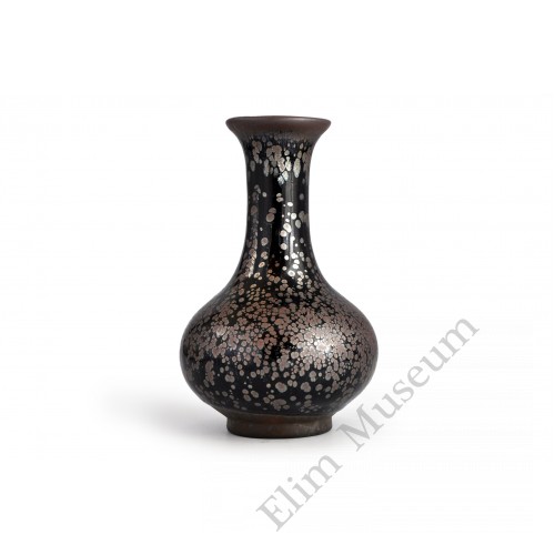 1506 A Jian-ware black glaze "oil-drips"small vase